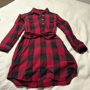 Women’s, Gap, size Sm, long sleeve Plaid dress, ties at waist